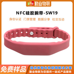 DTB-SW19 調整可能なパッシブ防水 NFC ブレスレット高周波 ID 識別リストバンド RFID シリコンリストバンド