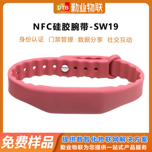 Dtb-Sw19 Adjustable Passive Waterproof Nfc Bracelet High Frequency Identification Wristband Rfid Silicone Wristband