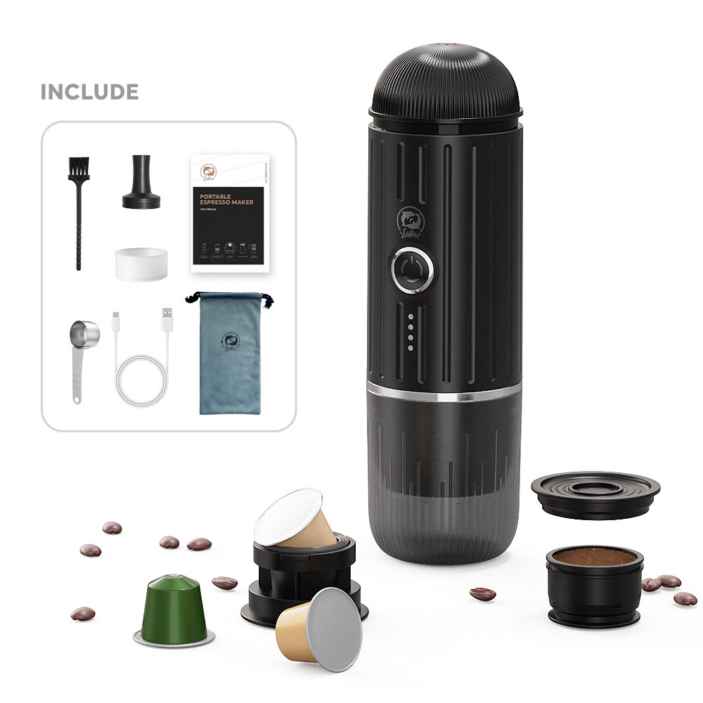 USB cápsula de café eléctrica en polvo de doble propósito máquina de café portátil de extracción de calor y frío taza de café espresso italiano