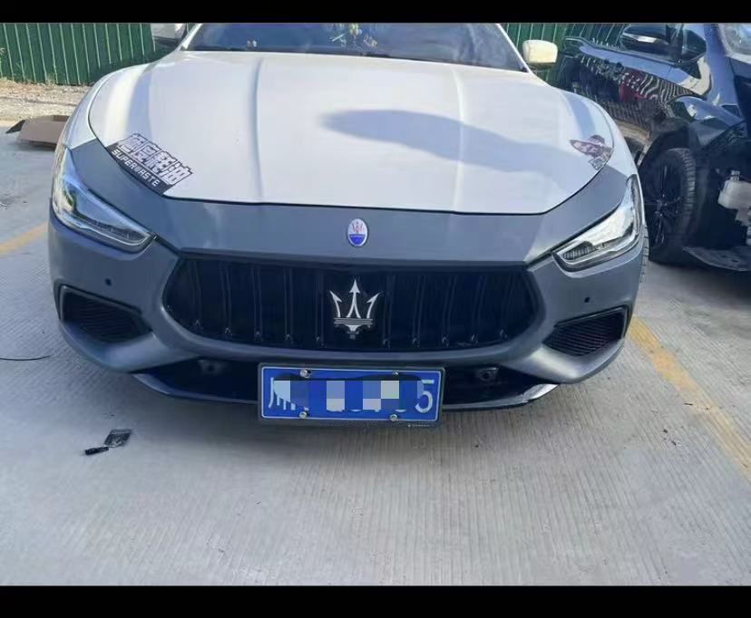 Maserati Ghibli Modified with Trofeo New Front Face Kit, Led Headlights, Tail Light Assembly, and Body Surround