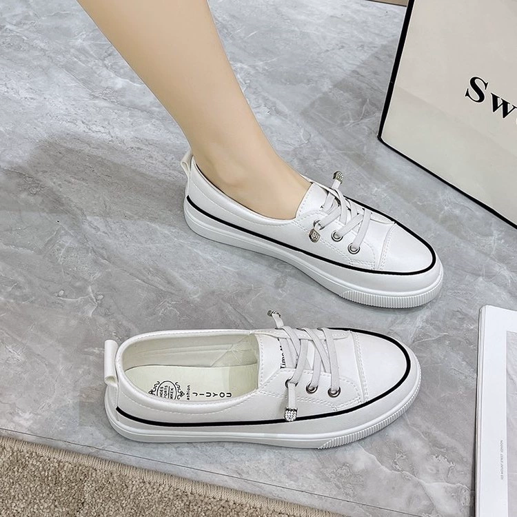 Плоская подошва, мелкие белые туфли, женские новые весенние летние, повседневные одиночные туфли