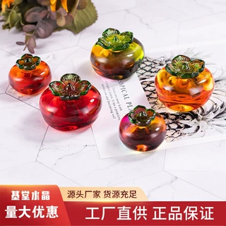 新款批发水果摆件事事如意柿子南瓜摆件家居水晶装饰品中式简约in