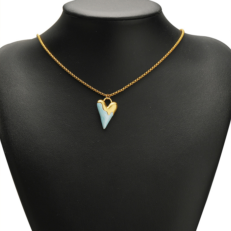 Plating Design 5 PCS/Package Metal Heart Shape Pendant