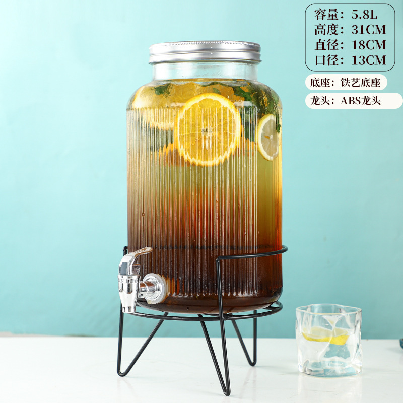 冷水壶可乐红牛饮料玻璃网自制桶带碧桶酒吧啤酒桶龙头桶水果茶无|undefined