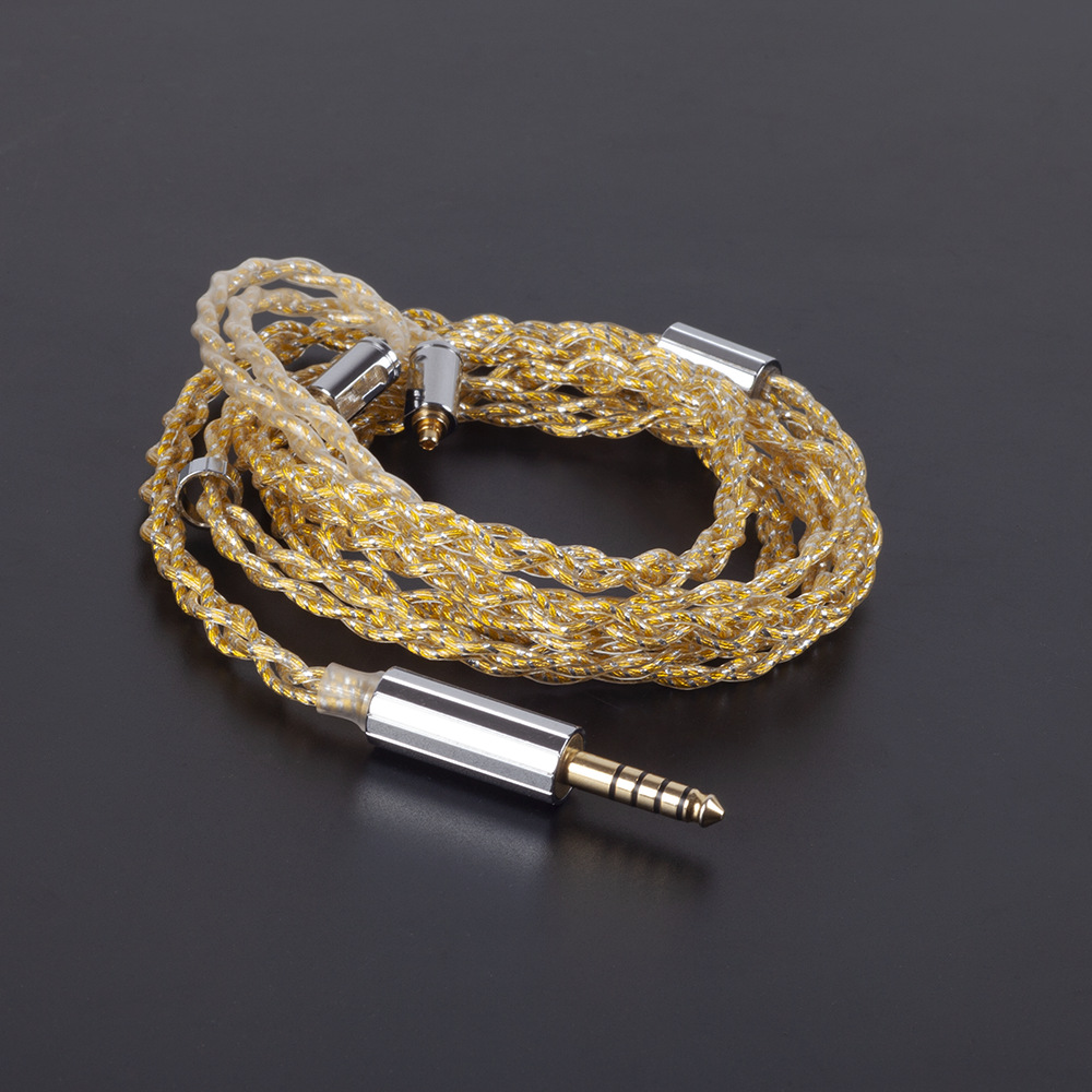 4-Strand Silver Foil Silk Foil Silver-Plated Se215 535 846 Balanced Line Mmcx Audio Hifi Line Headphone Upgrade Line