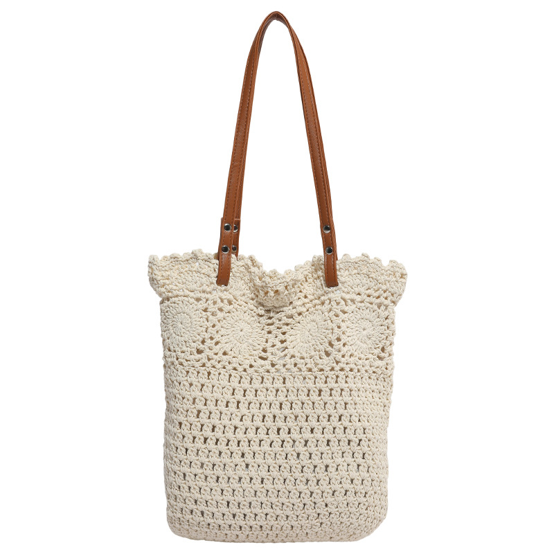 Bolso de vacaciones junto al mar 2025 verano nuevo bolso femenino Mori bolso tejido bolso de hombro de playa de gran capacidad