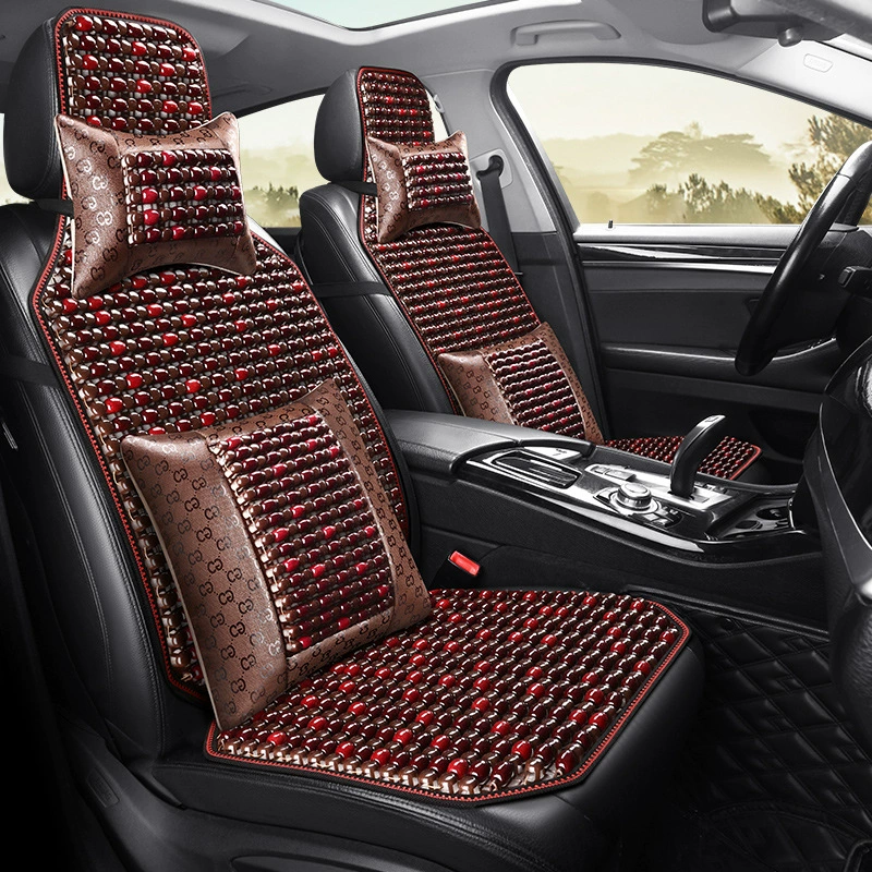 2024 Новая летняя деревянная подушка из бусин пятиместная универсальная подушка для сиденья домашний офис цельная квадратная подушка автомобильные принадлежности оптом