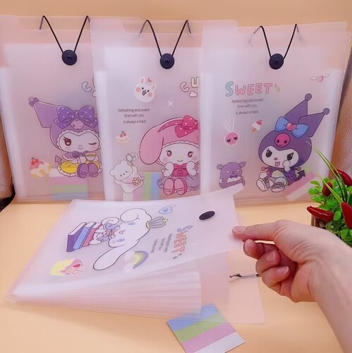 A4 Folder Multi-layer Accordion Pouch Exam Storage Notebook Student Large Capacity A4 Document Book Transparent Insert