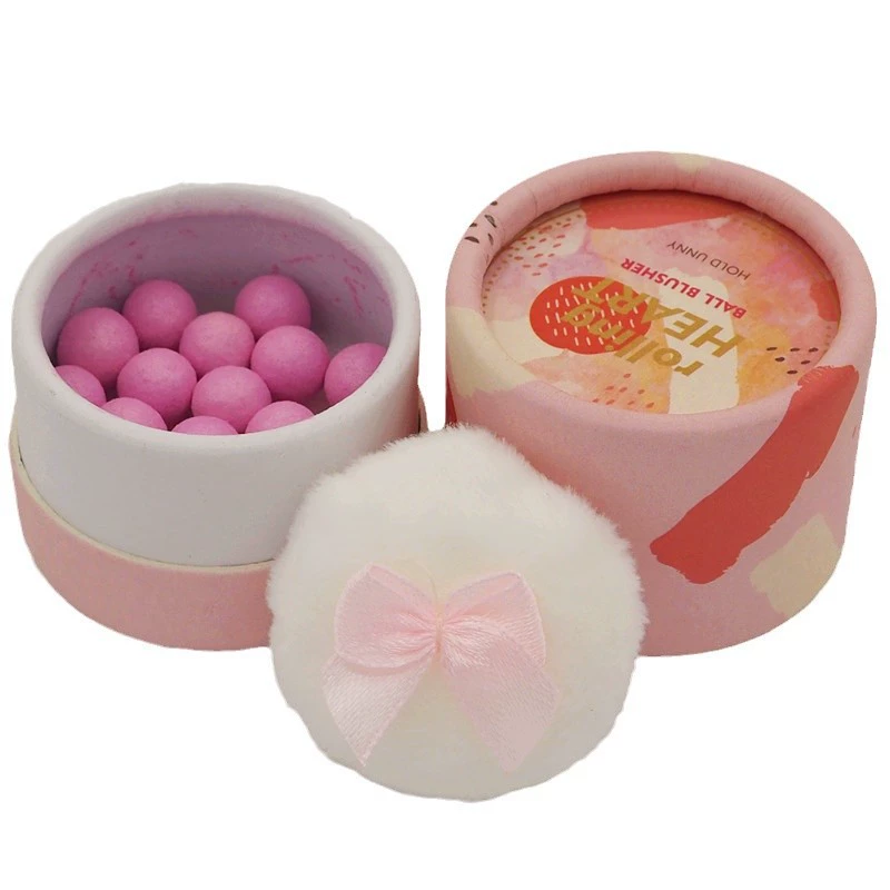 Powder Puff Short Plush 50×10 mm with Bow, White, Soft Elastic Applicator