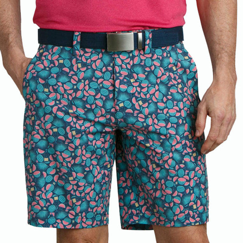 New fashion men's golf shorts sports quick-drying light workout printed men's casual short