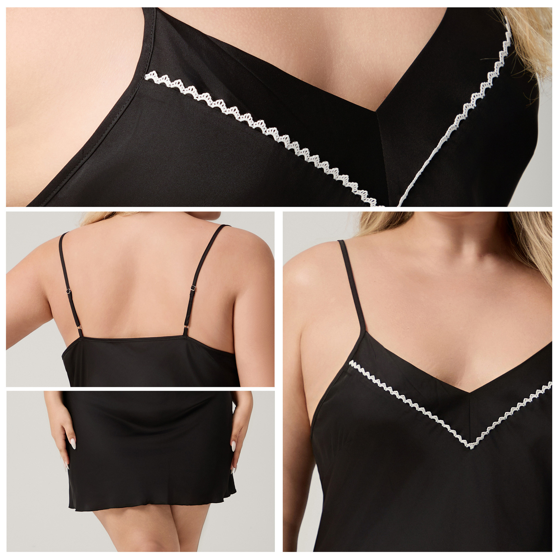 Yaoting transfronterizo seda de hielo pijama de tamaño grande para mujeres de verano cinturón chaleco de pijama sexy ropa de hogar de cuello en V DQ3809