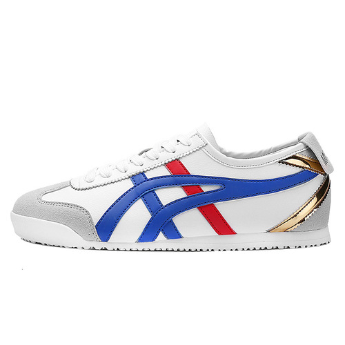 Classic Tiger Brand Couple's AGM Spring Flat Sports Casual Shoes Trendy Lazy Person One-Piece White Sneakers