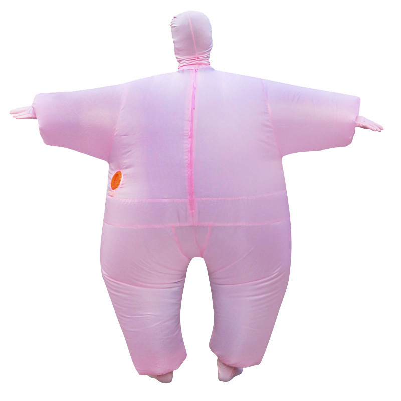 Halloween blanco silicona infláble disfraz de espectáculo festivales baile fiesta sumo enmascarado muñeca infláble