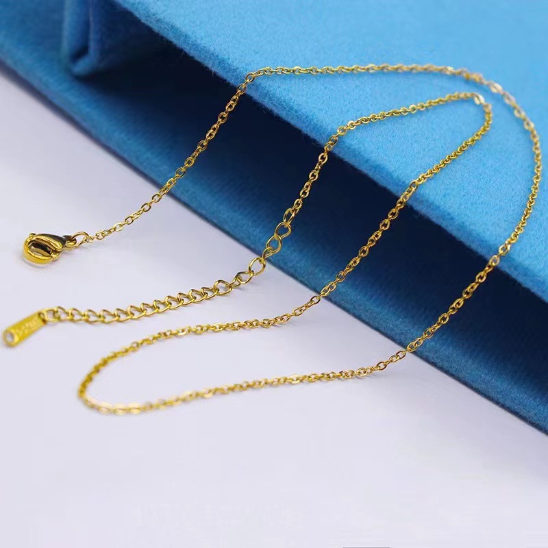 Simple Style Geometric Titanium Steel Gold Plated Necklace