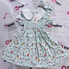 跨境patpat连衣裙外贸童装连衣裙杂款尾货patpat kid's dress