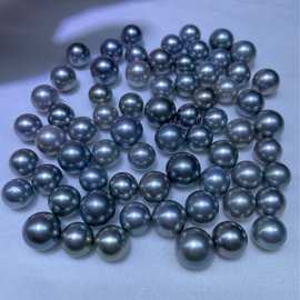 大尺寸海水大溪地珍珠 尺寸12-16mm 圆形有微瑕 适合做款镶嵌