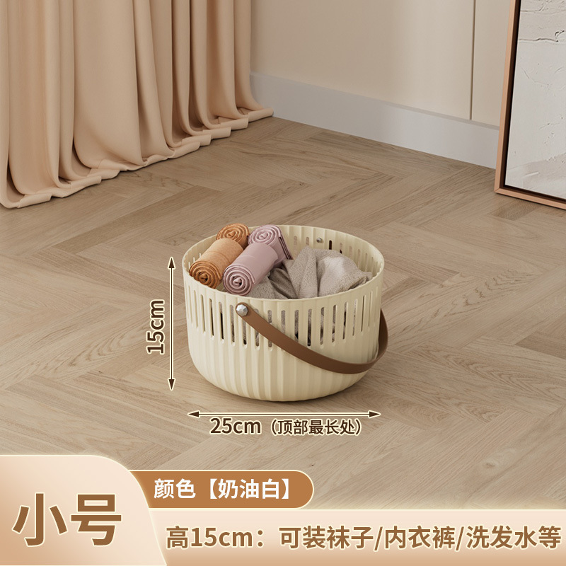 中古风脏衣篮可移动脏衣筐小推车大容量脏衣篓卫生间洗衣篮置物架|undefined