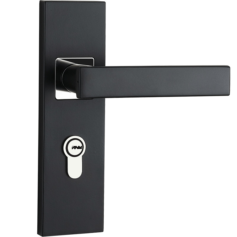 Cerradura de puerta de madera interior cerradura de una sola lengua cerradura de manija de dormitorio cerradura de puerta mecánica de baño antirrobo de una sola lengua cerradura de puerta blanca plateada