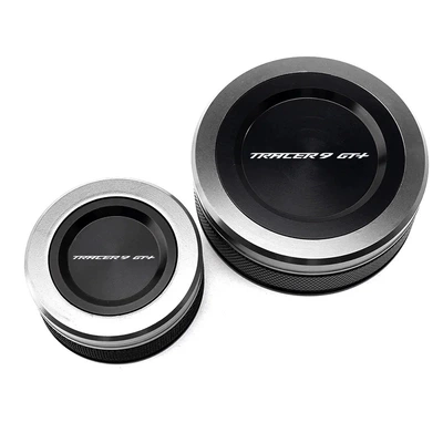 Suitable for Yamaha Tracer9Gt/+ 23-24 Model Modified Front Brake Fluid Cup Cover + Rear Brake Fluid Cup Cover (Brake fluid) - standard-gray-set-of-front-brake-cover-rear-brake-cover