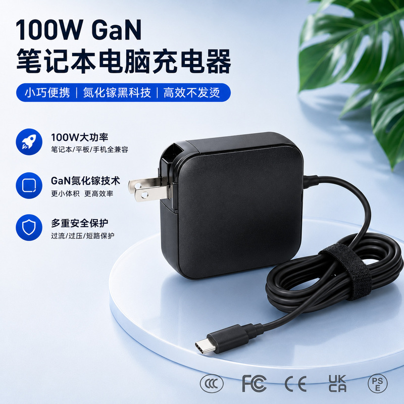 100W Computer Charger with Cable Suitable for Apple Huawei Laptop MacBook Pro Power Adapter