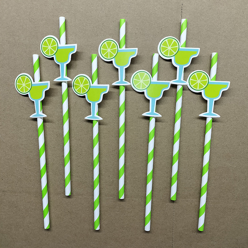 Pajitas de papel, vasos de vino, tarjetas de papel, cócteles degradables desechables, postres, decoración de pasteles, pajitas de fiesta, tubos de papel