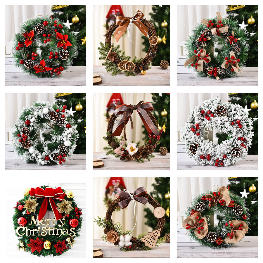 Christmas Decoration - Wreath Garland for Window Display, Door Hanging, and Venue Decoration
