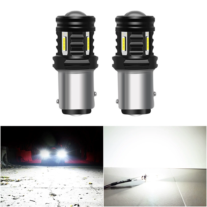 1157 80W CSP1860 4SMD 6000K Четырехсторонний свет подсвечен декодированный автомобиль светодиодные стоп-сигналы