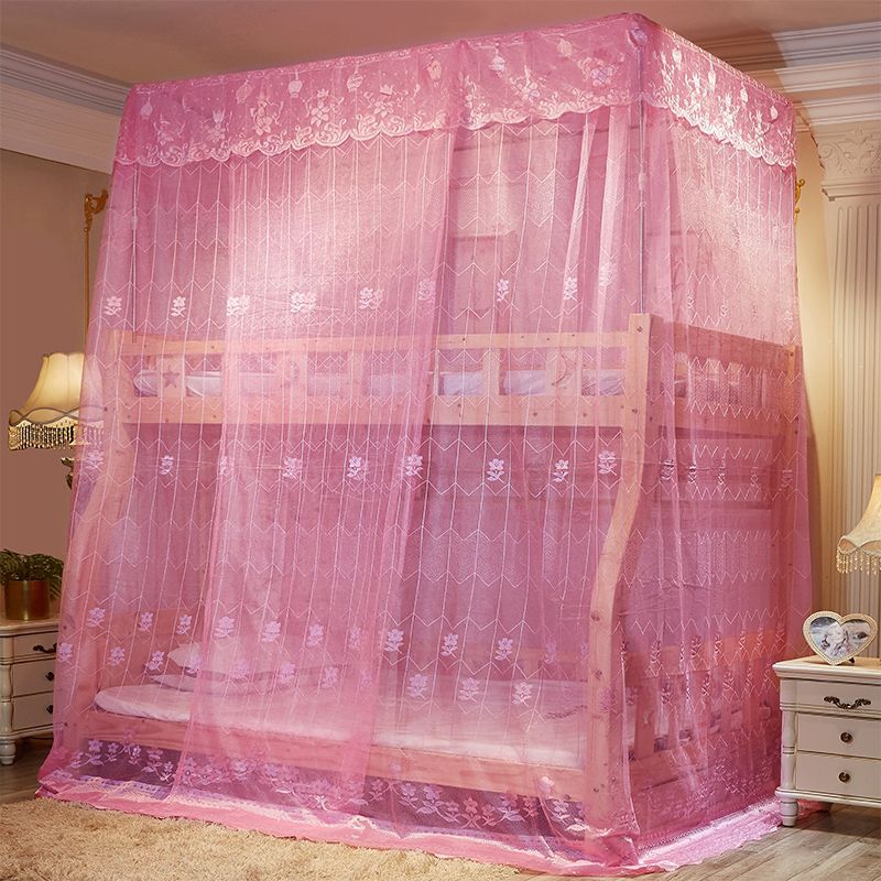 Bunk Bed 1.2m Mosquito Net Children's Double-Layer High and Low Integrated 1.5m Straight Ladder Type