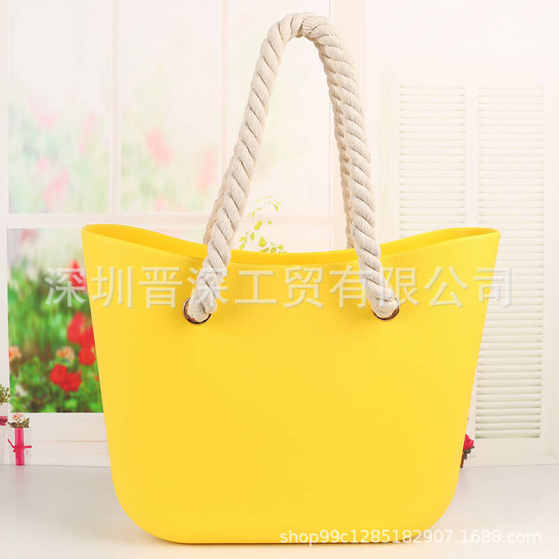 Amazon Export Hemp Rope Beach Bag Bogg Hole Bag Women's Handbag Eva Tote Bag Waterproof Portable Crossbody Amazon Export Hemp Rope Beach Bag Bogg Hole Bag Women's Handbag Eva Tote Bag Waterproof Portable Crossbody