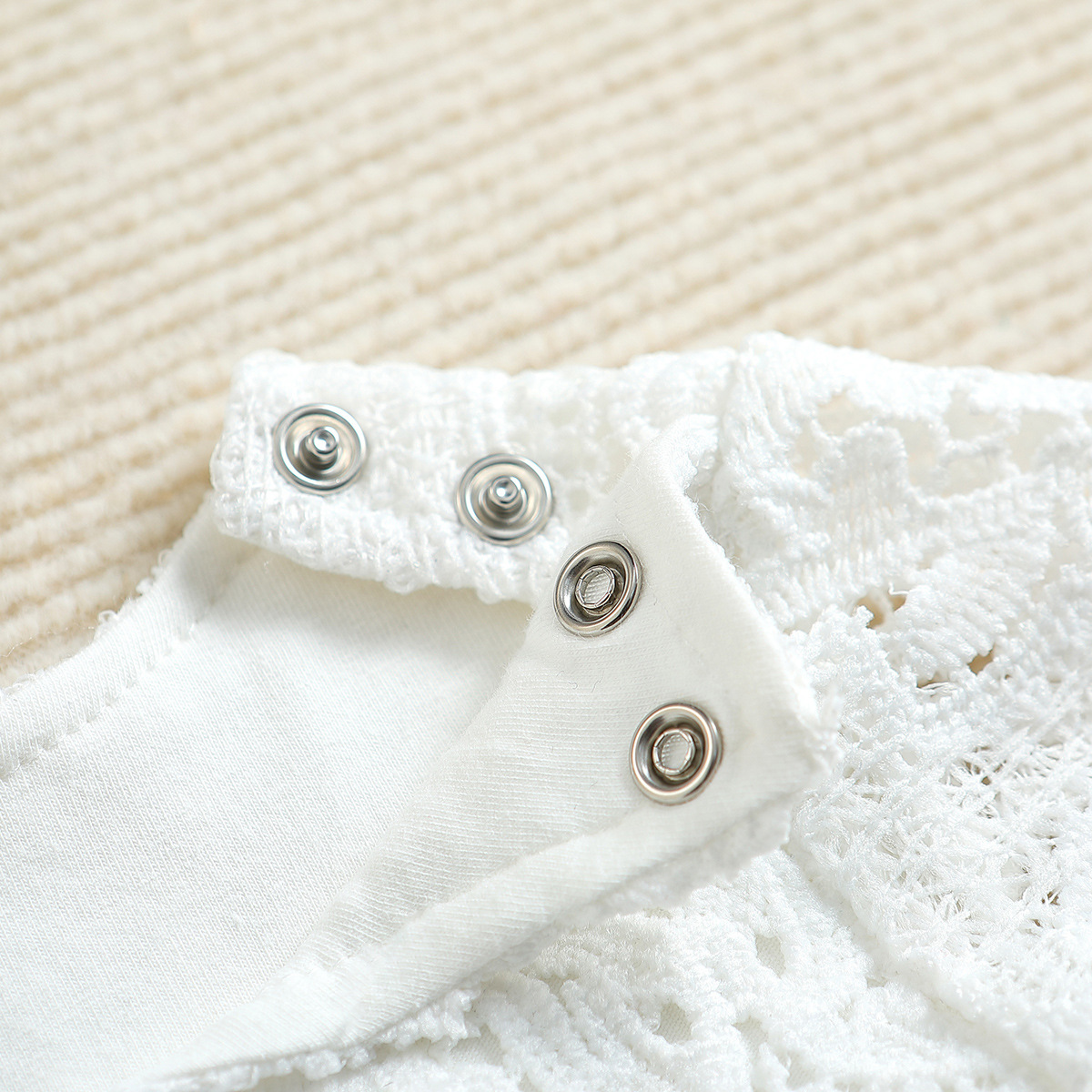 Abbigliamento per bambini, set di abiti autunnali, tuta in pizzo con maniche per neonati, set di due pezzi di pantaloni svasati in denim_voghion.com