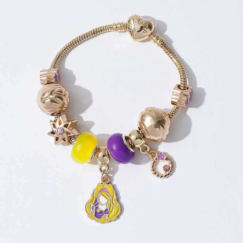 Dsn Series European and American Film and Television Peripherals Snow White Bracelet Pandora DIY Beaded Cute Charm Jewelry Dsn Series European and American Film and Television Peripherals Snow White Bracelet Pandora DIY Beaded Cute Charm Jewelry
