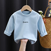 Demi-season long-sleeve, children's top for boys, Korean style, children's clothing, wholesale, high collar