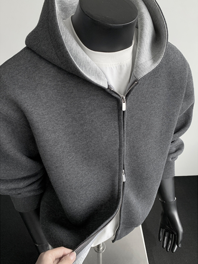 Schwerer Herren Kapuzenpullover Im Patchwork Style Oversized_voghion.com