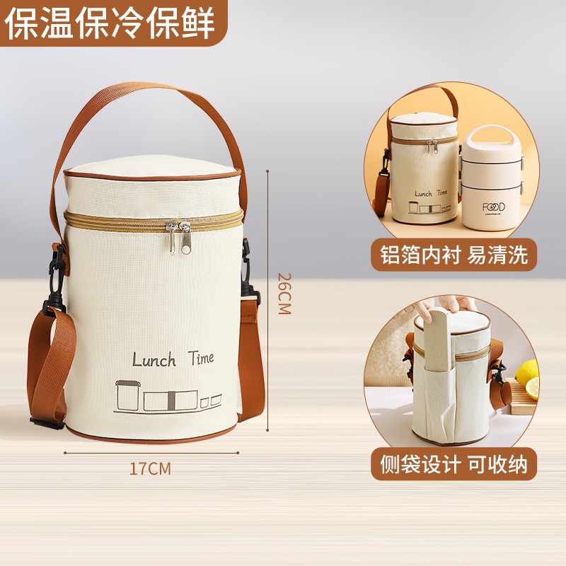 304 de acero inoxidable con aislamiento Cubo de mango de múltiples capas lonchera trabajador de oficina estudiante portátil arroz cubo horno de microondas calefacción comida