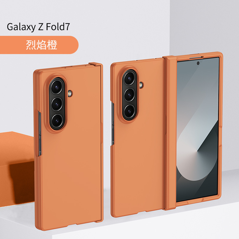 Samsung Z Fold 30% off スタック携帯電話ケース、つや消し肌の感触、中央軸ヒンジ、オールインクルーシブ Fold6 落下防止保護カバーに適しています。|undefined