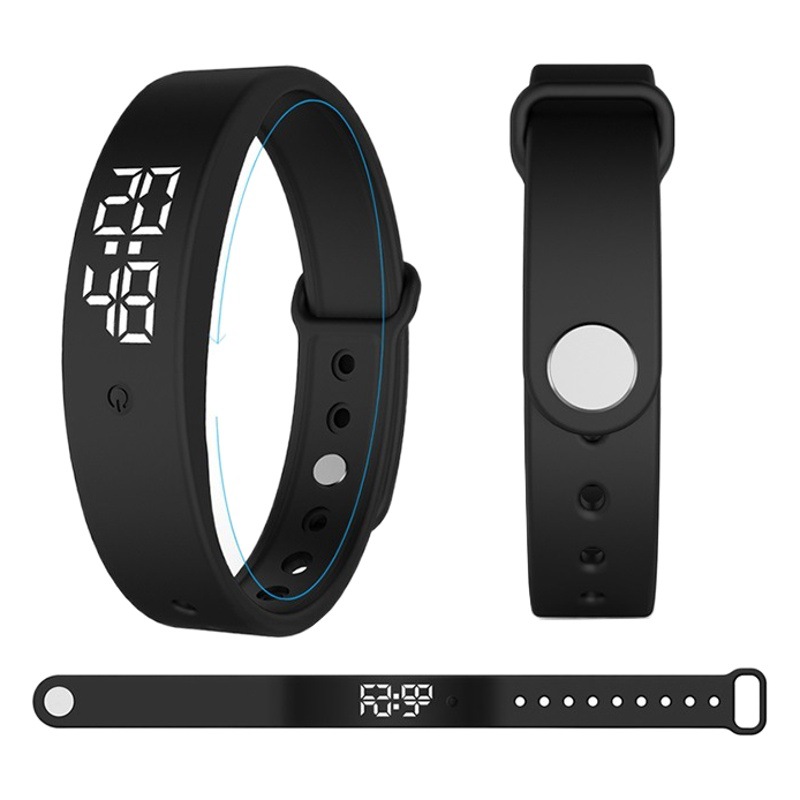 Recordatorio de vibración de carga reloj de alarma silencioso que mide la temperatura corporal estudiante impermeable moda coreana reloj inteligente fábrica al por mayor