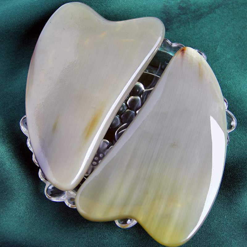 厂家批发白牦牛角板水牛面部拨筋脸部美容棒天然全身通用眼部提拉