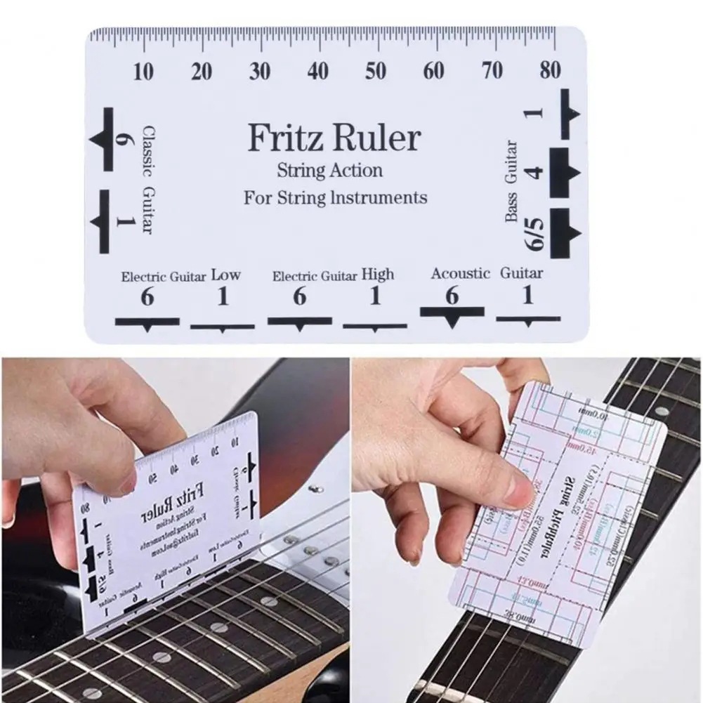 Regla de medición de guitarra Regla de medición de altura de acordes de radián Regla de nueve piezas Regla en forma de T Combinación de conjunto de 10 piezas image 2