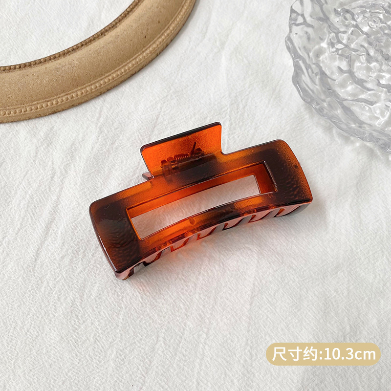 Horquilla de pinza femenina clip de agarre negro tocado parte posterior de la cabeza clip de tiburón de pelo grande 2025 nueva horquilla