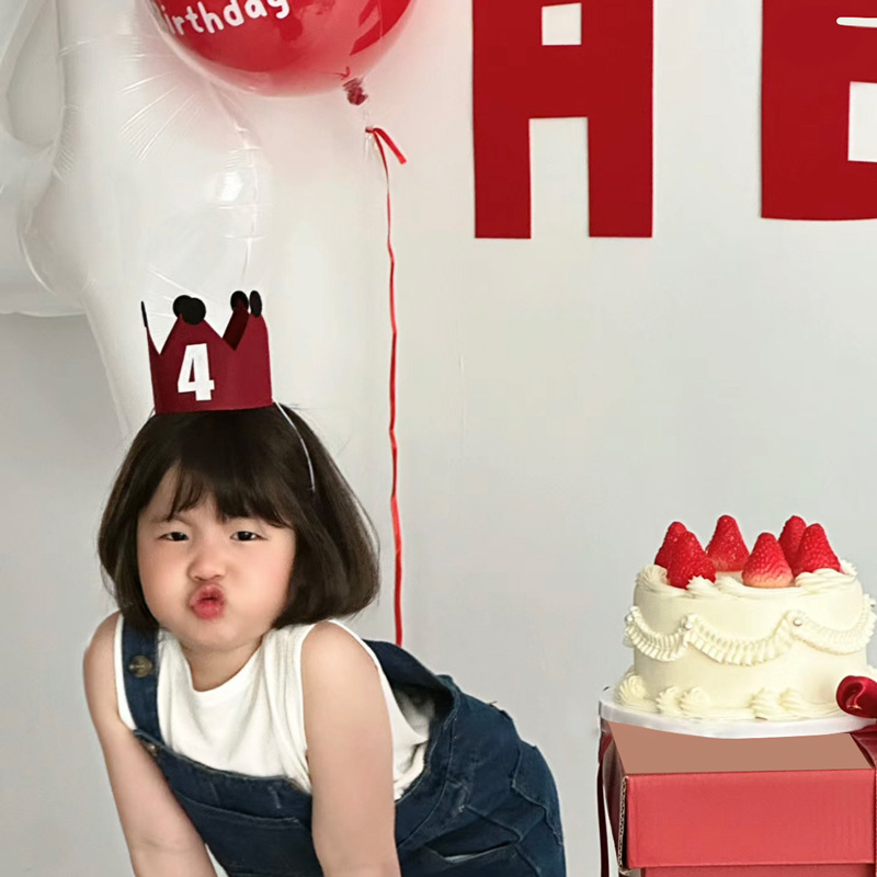 Red Felt Birthday Backdrop For Children's Party Decorations And Photo Props First Birthday Decor_voghion.com