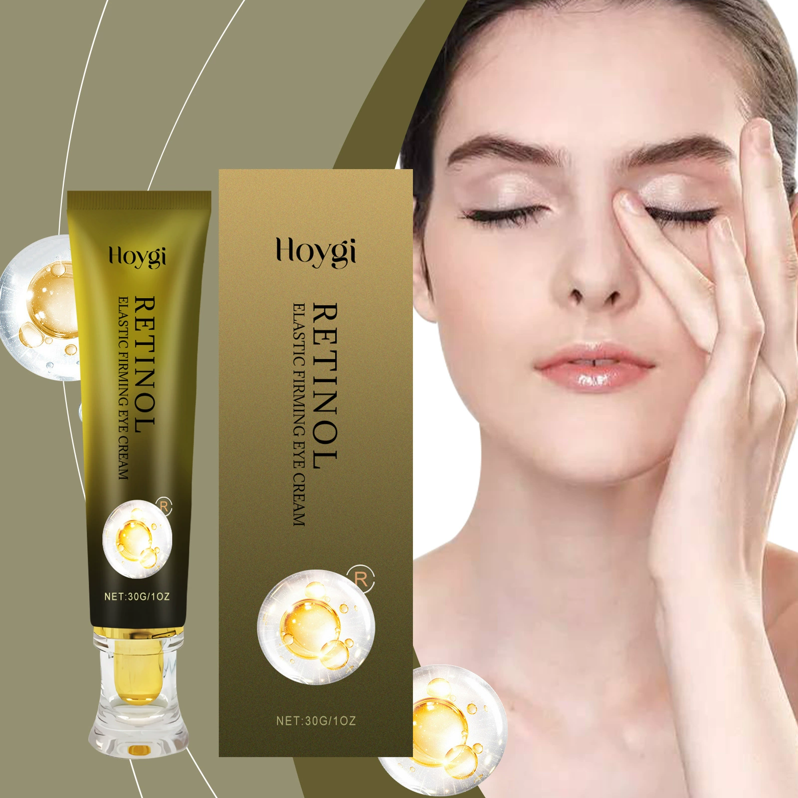 Хойги Ретинол крем для глаз, укрепляющий вокруг глаз, нежно питает кожу, чтобы осветлить тонкие линии, и крем для ухода за глазами