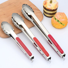 Thickened stainless steel food tongs buffet barbecue tongs kitchen bread tongs barbecue tongs food steak tongs