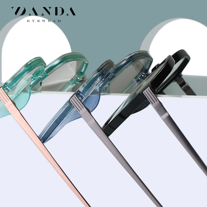 Nuevo gafas de luz anti-azul TR2330 Internet celebridad moda poligonal gafas planas hombres y mujeres miopía gafas marco al por mayor