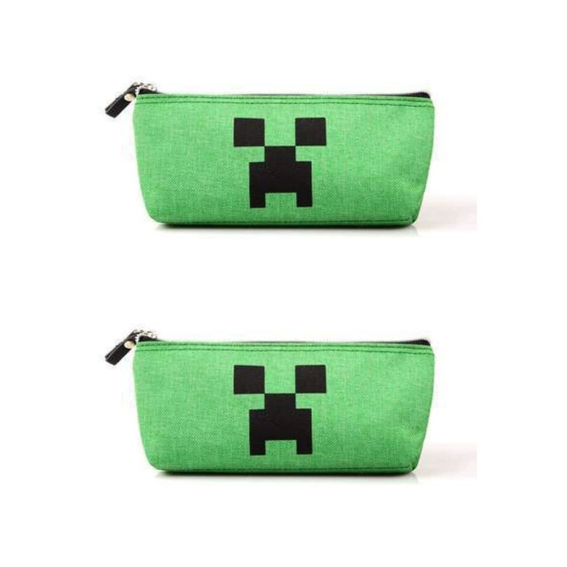 Пенал (Minecraft) с дизайнами Эндермена, Крипера и TNT — студенческий, 20×9 см