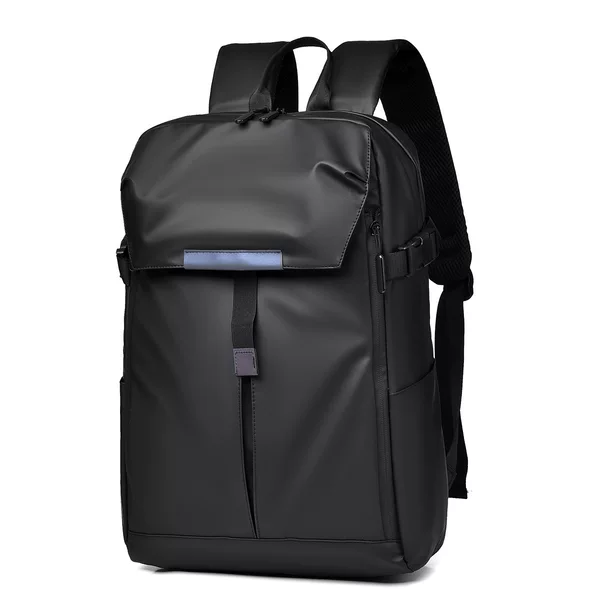 New men's trendy business backpack, solid color multi-compartment travel bag, Oxford cloth waterproof large-capacity backpack