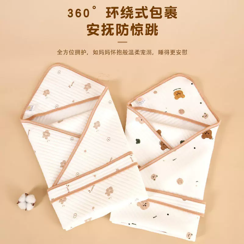 儿童抱娃被空调被婴幼儿吸水洗澡浴巾宝宝卡通可爱包被