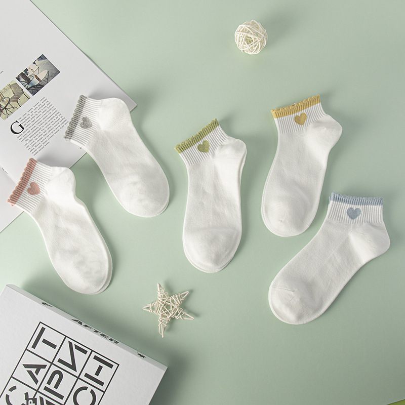 Short lace women's socks ankle socks women's white socks shallow mouth mesh socks women's cotton ins Korean style Japanese style women's socks