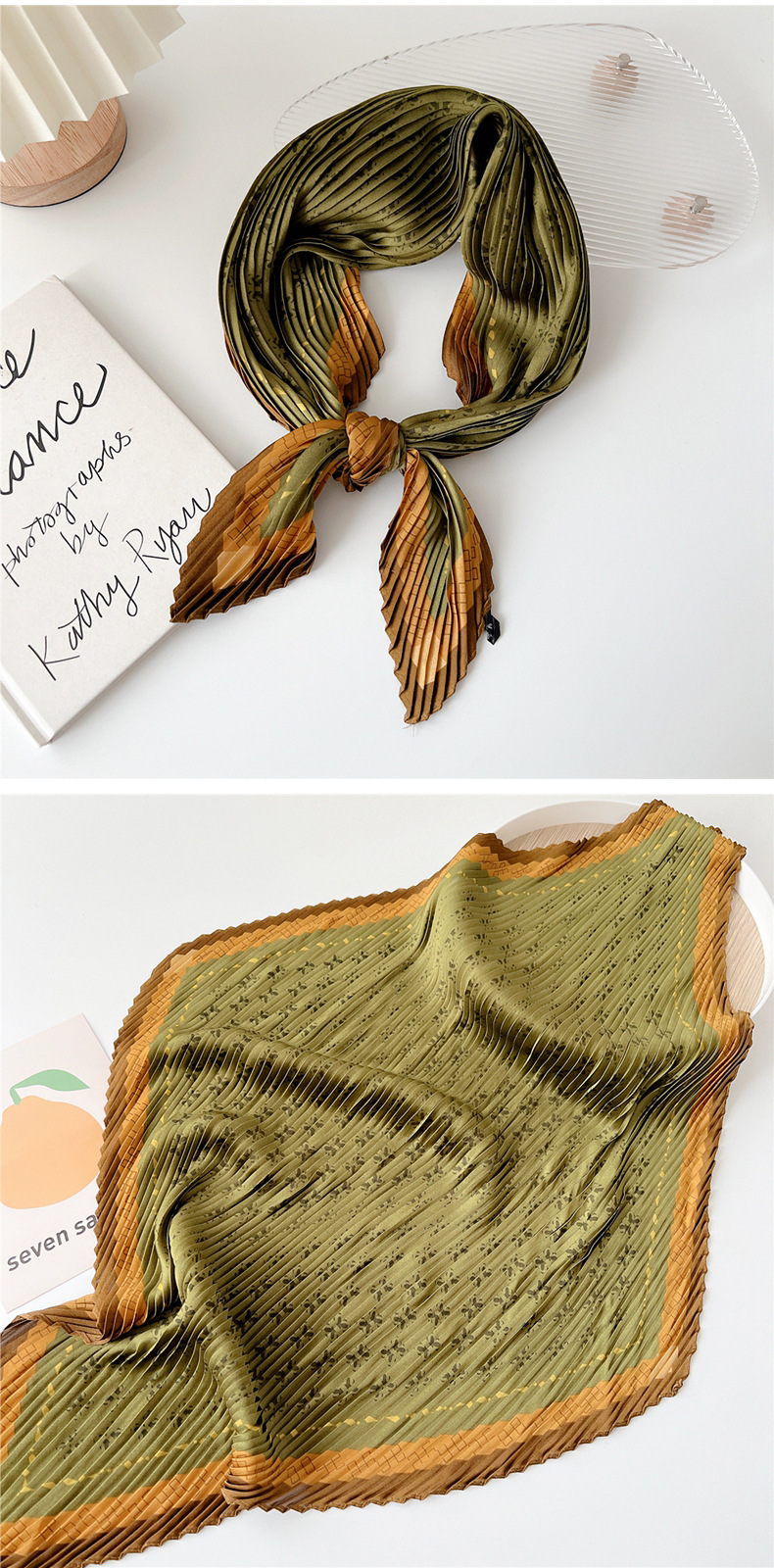 60g Weight Silk Scarf Classification Outdoor, Travel Occasion Polyester Material Printing Pattern Spring&Summer Season Women's Gender Printing Design Elegant Style Women's Elegant Printing Polyester Printing Silk Scarf 27