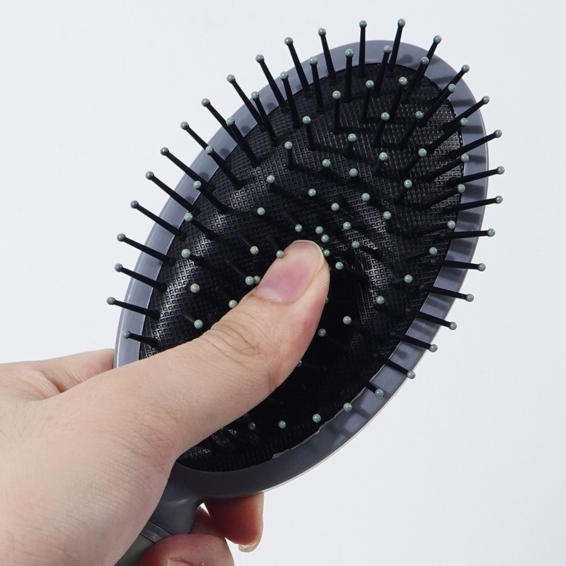 男女専用の高頭頂のふんわりした形の大きいカーブした髪の皮の保健マッサージのクッションの櫛はついでに髪をきれいにします。|undefined