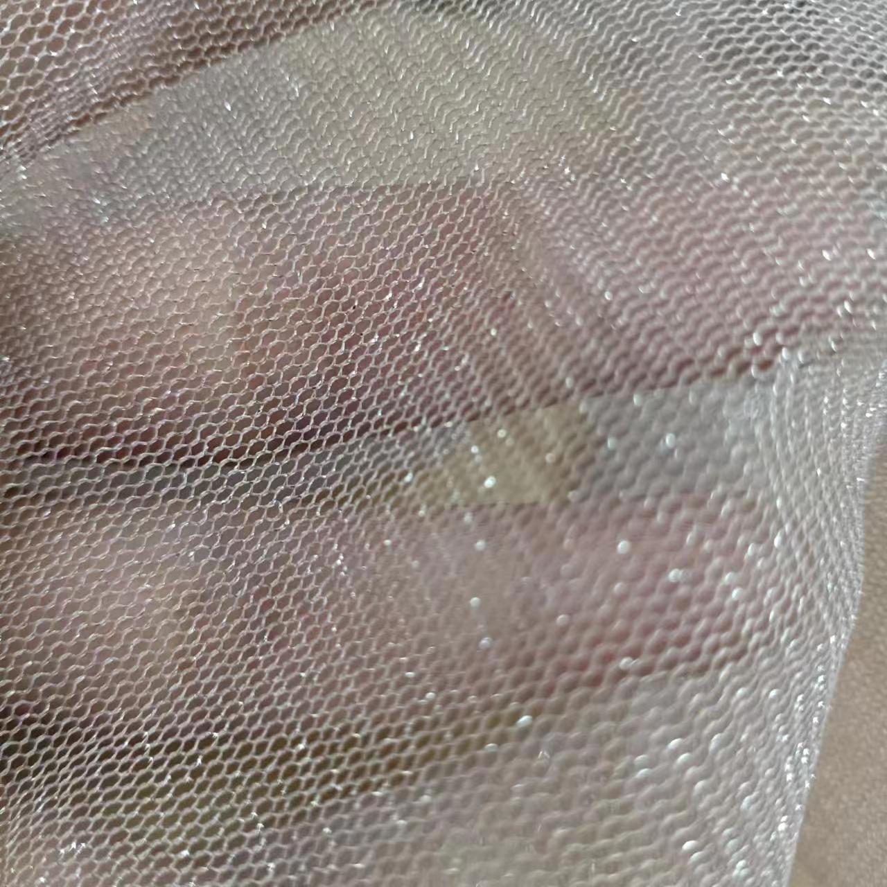 六角亮丝网无弹好品质密金属丝亮闪网纱裙装装饰头纱布网25色现货